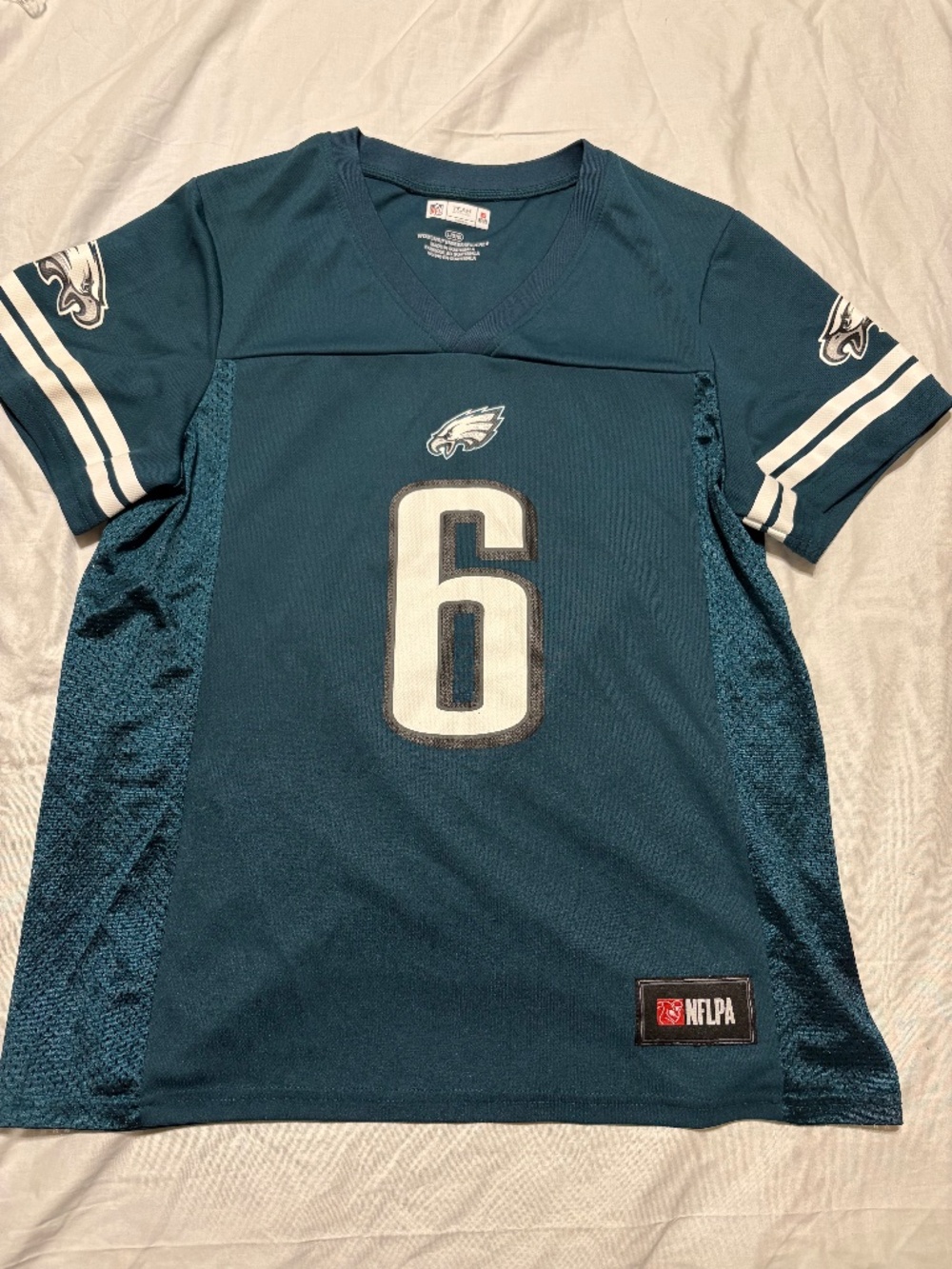 NFL Philadelphia Eagles DeVonta Smith #6 Jersey - Women’s Large - Midnight Green